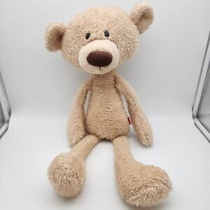 Gund Toothpick Teddy Bear Plush 15” Beige Fur Long Legs Cord Nose Stuffed Toy